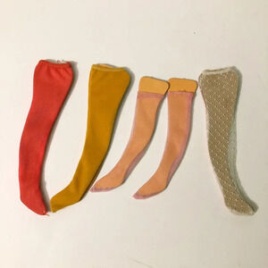 Lot of 4 Vintage  Barbie Doll Stockings Pantyhose on Card Flaws